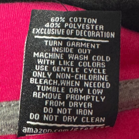 Starter Kids Authentic Medium Pink Hoodie Jacket 60% Cotton & 40% Polyester With - Picture 3 of 5